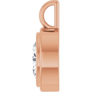 10K Rose Gold 8.5x6.5 mm Oval Charm/Pendant Mounting – image 5
