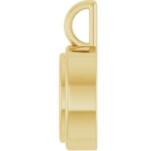 10K Yellow Gold 8.5x6.5 mm Oval Charm/Pendant Mounting – image 6