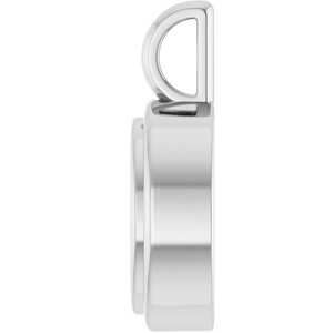 18K X1 White Gold 8.5x6.5 mm Oval Charm/Pendant Mounting – image 6