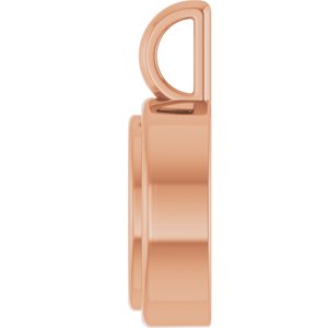 18K Rose Gold 8.5x6.5 mm Oval Charm/Pendant Mounting – image 6