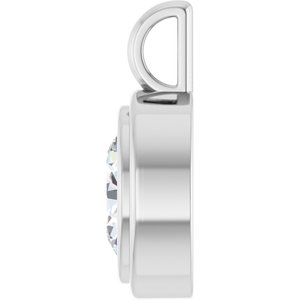 18K X1 White Gold 8.5x6.5 mm Oval Charm/Pendant Mounting – image 5