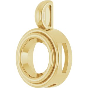 10K Yellow Gold 8.2 mm Round Charm/Pendant Mounting – image 4