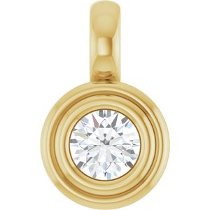 14K Yellow Gold 3.75 mm Round Charm/Pendant Mounting