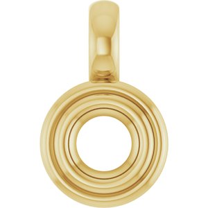 14K Yellow Gold 3.75 mm Round Charm/Pendant Mounting – image 2