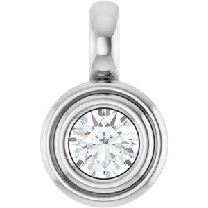 10K X1 White Gold 3.75 mm Round Charm/Pendant Mounting