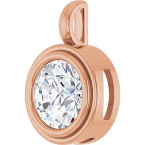 14K Rose Gold 10 mm Round Charm/Pendant Mounting – image 3