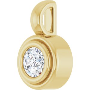 14K Yellow Gold 3.75 mm Round Charm/Pendant Mounting – image 3