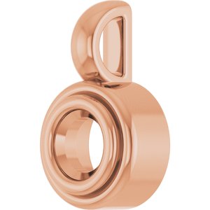 10K Rose Gold 3.75 mm Round Charm/Pendant Mounting – image 4