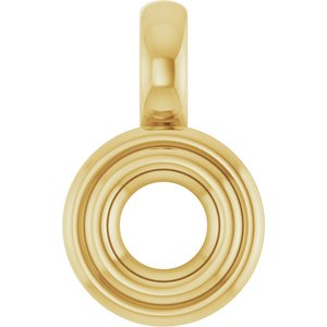10K Yellow Gold 3.8 mm Round Charm/Pendant Mounting – image 2