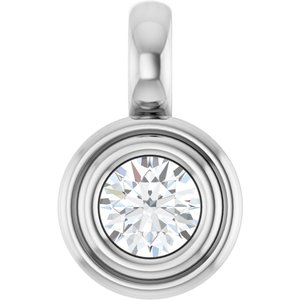 Continuum Sterling Silver 3.8 mm Round Charm/Pendant Mounting