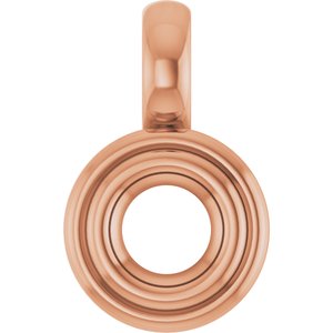 10K Rose Gold 3.8 mm Round Charm/Pendant Mounting – image 2