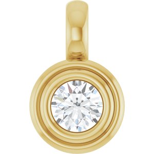 14K Yellow Gold 3.8 mm Round Charm/Pendant Mounting