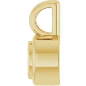 14K Yellow Gold 3x3 mm Cushion Charm/Pendant Mounting – image 6