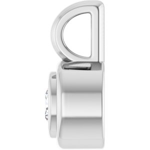 Platinum 3x3 mm Cushion Charm/Pendant Mounting – image 5