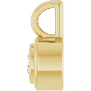 10K Yellow Gold 3x3 mm Cushion Charm/Pendant Mounting – image 5