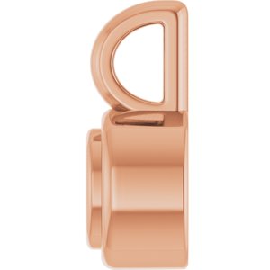 10K Rose Gold 3x3 mm Cushion Charm/Pendant Mounting – image 6
