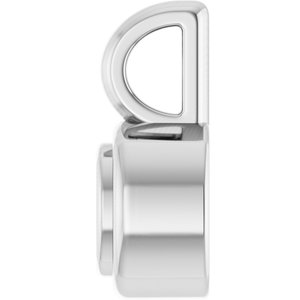 Platinum 3x3 mm Cushion Charm/Pendant Mounting – image 6