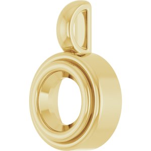10K Yellow Gold 6 mm Round Charm/Pendant Mounting – image 4
