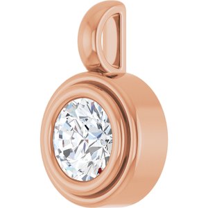 14K Rose Gold 6 mm Round Charm/Pendant Mounting – image 3