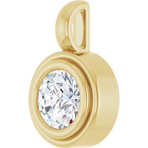 10K Yellow Gold 6 mm Round Charm/Pendant Mounting – image 3