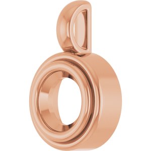 18K Rose Gold 6 mm Round Charm/Pendant Mounting – image 4