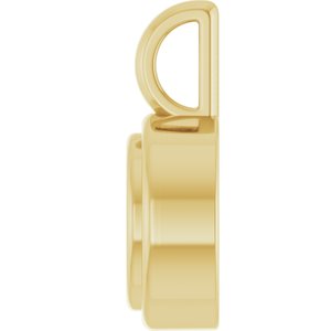 18K Yellow Gold 6 mm Round Charm/Pendant Mounting – image 6