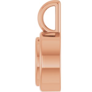 18K Rose Gold 6 mm Round Charm/Pendant Mounting – image 6