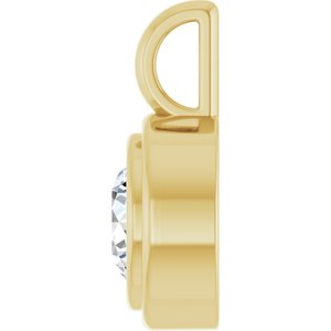 18K Yellow Gold 6 mm Round Charm/Pendant Mounting – image 5