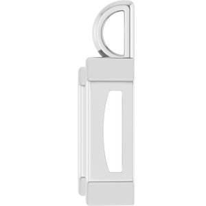 10K White Gold 12x10 mm Emerald Charm/Pendant Mounting – image 6
