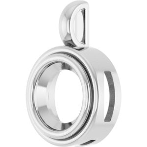 10K X1 White Gold 9 mm Round Charm/Pendant Mounting – image 4