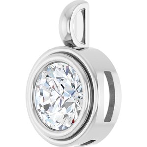 14K X1 White Gold 9 mm Round Charm/Pendant Mounting – image 3