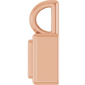 14K Rose Gold 3.25x3.25 mm Square Charm/Pendant Mounting – image 6