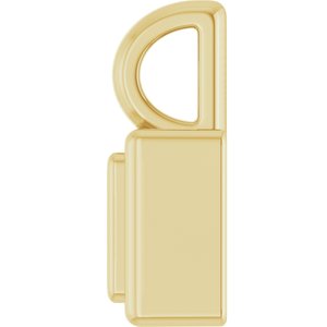 18K Yellow Gold 3.25x3.25 mm Square Charm/Pendant Mounting – image 6