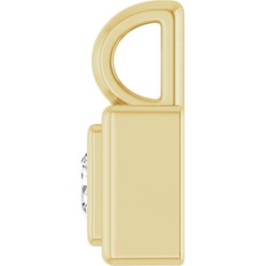 18K Yellow Gold 3.25x3.25 mm Square Charm/Pendant Mounting – image 5