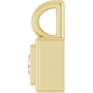 10K Yellow Gold 3x3 mm Square Charm/Pendant Mounting – image 5