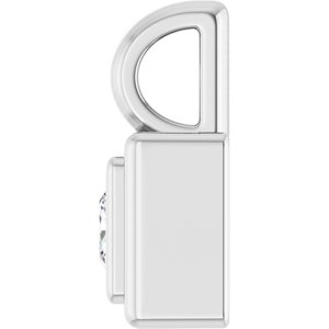 Sterling Silver 3x3 mm Square Charm/Pendant Mounting – image 5