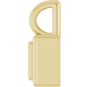 14K Yellow Gold 3x3 mm Square Charm/Pendant Mounting – image 6
