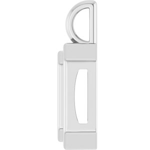 10K X1 White Gold 10x8 mm Emerald Charm/Pendant Mounting – image 6