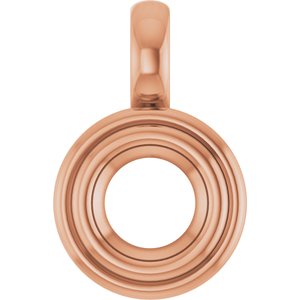 18K Rose Gold 5.2 mm Round Charm/Pendant Mounting – image 2