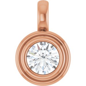 14K Rose Gold 5.2 mm Round Charm/Pendant Mounting