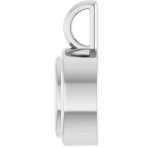 Sterling Silver 7.5x7.5 mm Cushion Charm/Pendant Mounting – image 6