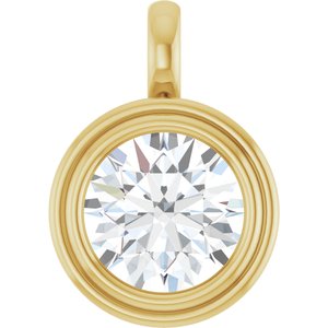 14K Yellow Gold 11 mm Round Charm/Pendant Mounting