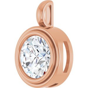 18K Rose Gold 11 mm Round Charm/Pendant Mounting – image 3