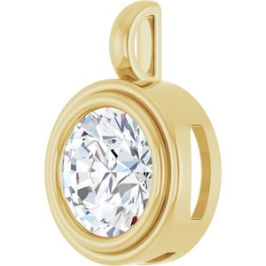 14K Yellow Gold 11 mm Round Charm/Pendant Mounting – image 3