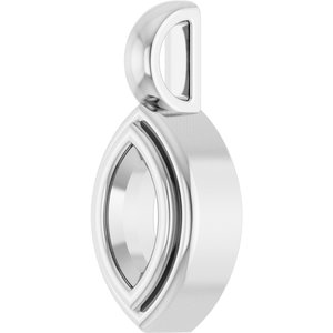 14K White Gold 6x3 mm Marquise Charm/Pendant Mounting – image 4