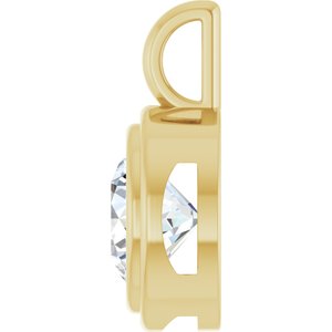 10K Yellow Gold 8.2 mm Round Charm/Pendant Mounting – image 5