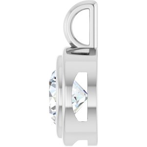 Sterling Silver 8.2 mm Round Charm/Pendant Mounting – image 5