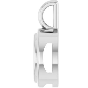 Sterling Silver 8.2 mm Round Charm/Pendant Mounting – image 6