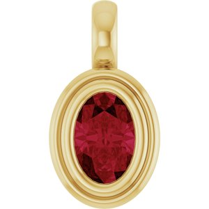 Bezel-Set Solitaire Charm/Pendant