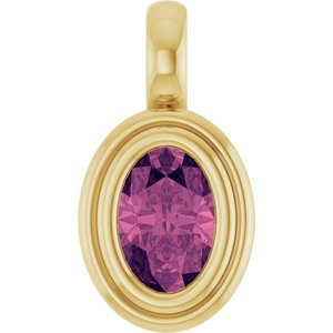 Bezel-Set Solitaire Charm/Pendant